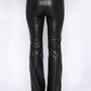 PU Leather High Waist Straight Pants