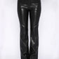 PU Leather High Waist Straight Pants
