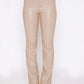 PU Leather High Waist Straight Pants