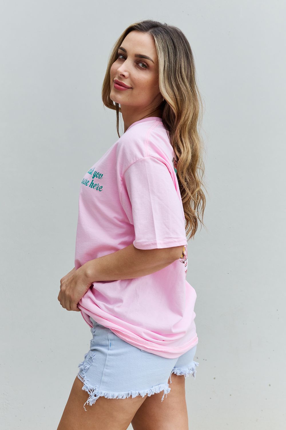 Wish You Were Here" Oversized Graphic T-Shirt